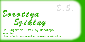 dorottya sziklay business card